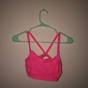 Lululemon bright pink sports bra